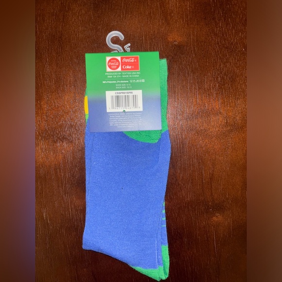 SPRITE NOVELTY CREW SOCKS NWT MEN’S SHOE SIZE 6-13 - Picture 2 of 2